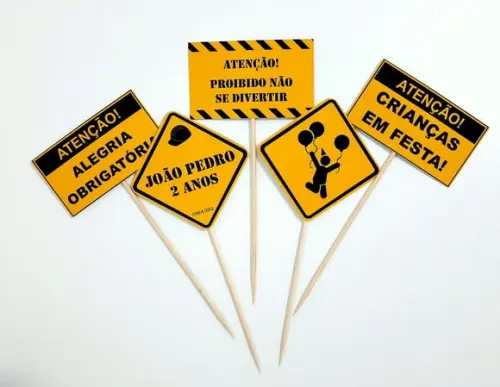 Topper Construção para Centro de Mesa
