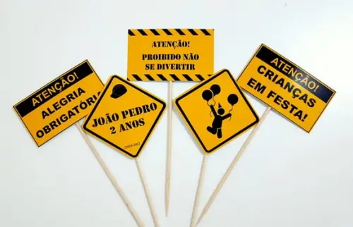 Topper Construção para Centro de Mesa