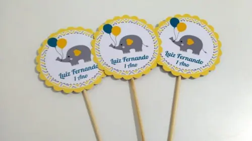 Topper Elefantinho para Centro de Mesa