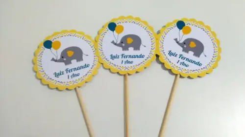 Topper Elefantinho para Centro de Mesa