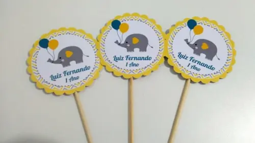 Topper Elefantinho para Centro de Mesa