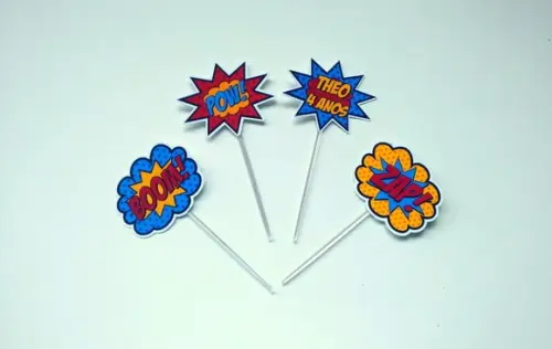 Topper Heróis - Boom/Pow/Bang/Zap/Crash