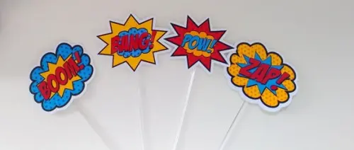Topper Heróis - Boom/Pow/Bang/Zap/Crash