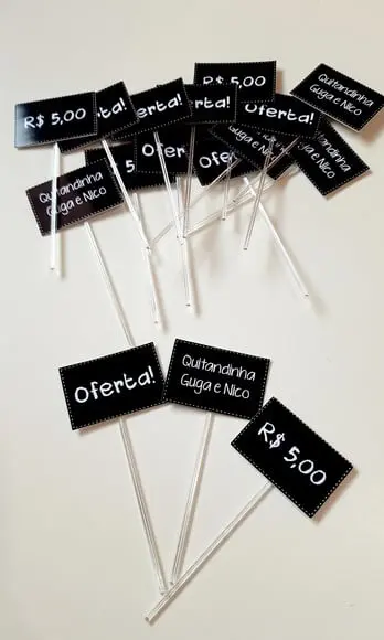 Topper Plaquinha de Feira - Quitandinha