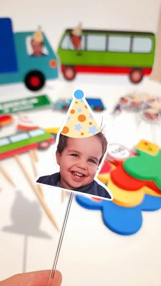 Topper Rostinho (personalizado)