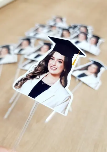Topper Rosto Personalizado com Capelo - Formatura