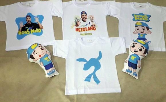 1 camisa infantil branca + 1 almofada