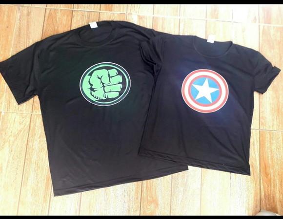 Camisa personalizada colorida 1 adulto + 1 infantil