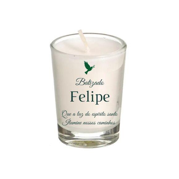 Lembrancinha Vela Perfumada Batizado 70g