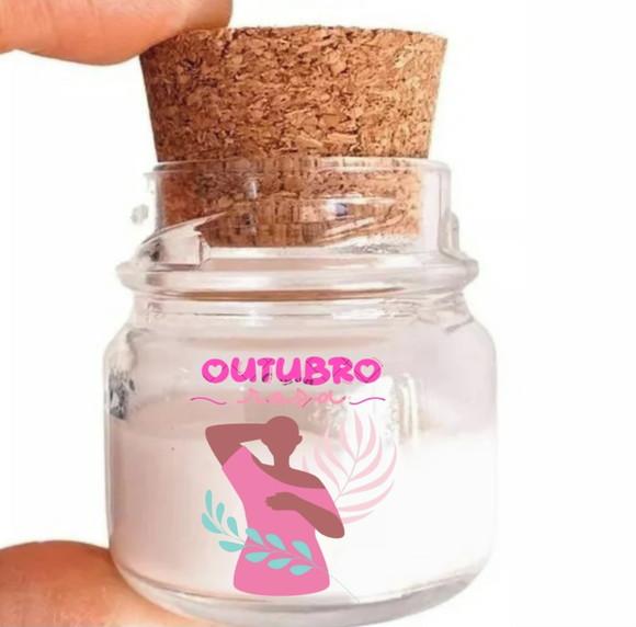 Mini Vela Aromática Outubro Rosa Brinde Corporativo 40 Gr