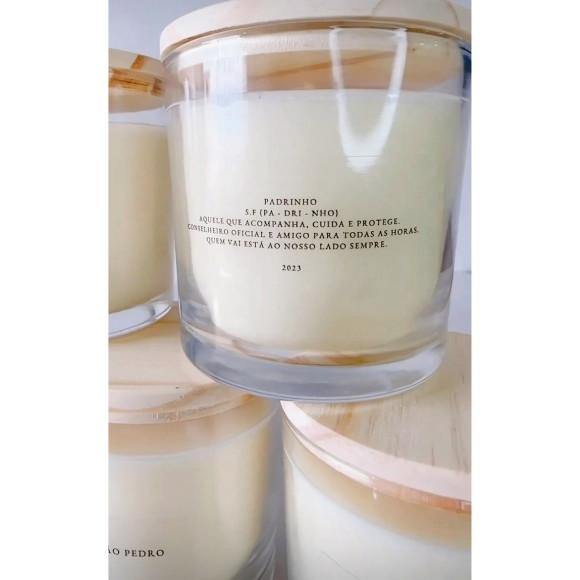 Vela Perfumada Personalizada Padrinhos