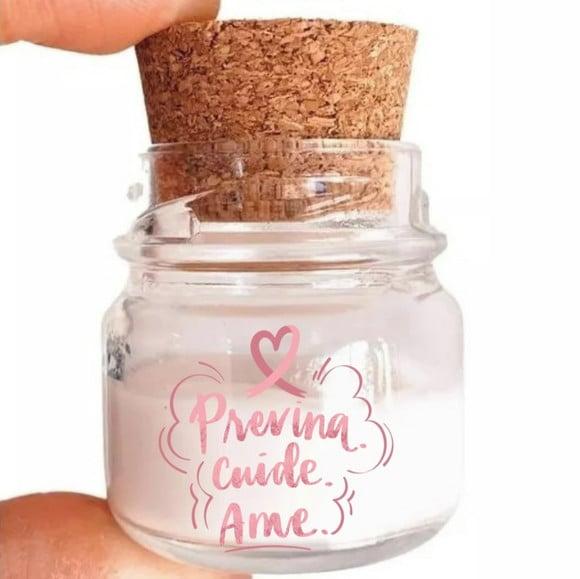 Mini Vela Aromática Outubro Rosa Brinde Corporativo 40 Gr