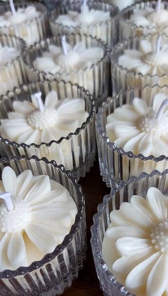Vela Aromática na Bomboniere Casamento Personalizada