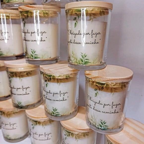 Vela Aromática Personalizada Brinde Corporativo 70g