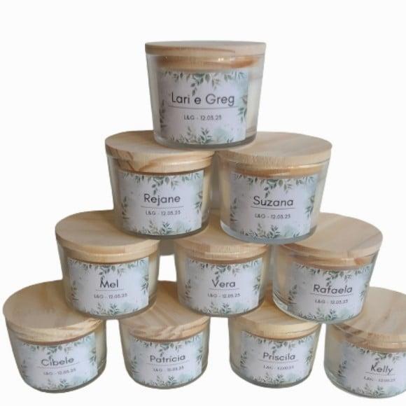 Vela Aromática Personalizada Casamento 120g