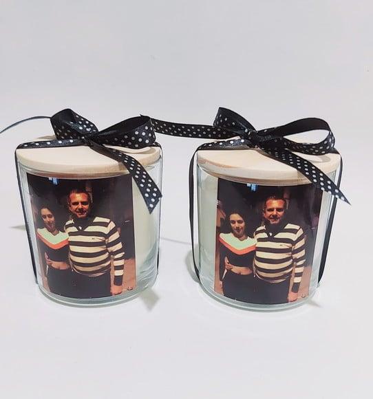 Vela Aromática Personalizada com Foto Dia dos Pais