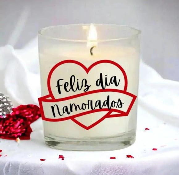 Vela Perfumada Personalizada Dia dos Namorados