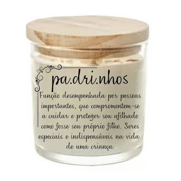 Vela Perfumada Personalizada Padrinhos