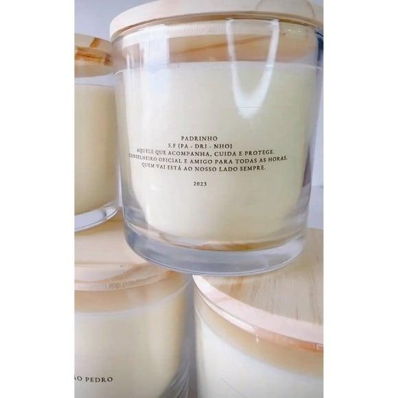 Vela Perfumada Personalizada Padrinhos