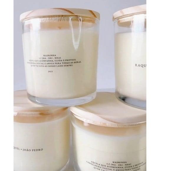 Vela Perfumada Personalizada Padrinhos
