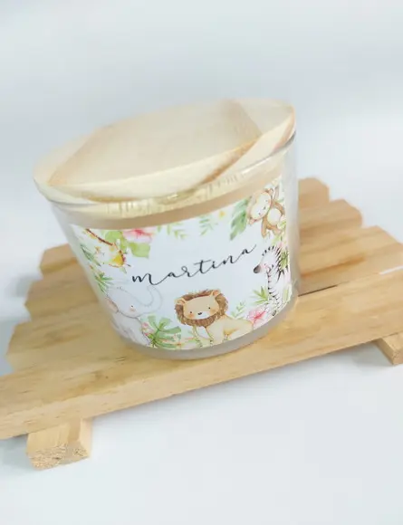 Lembrancinha Vela Maternidade Safari 120g