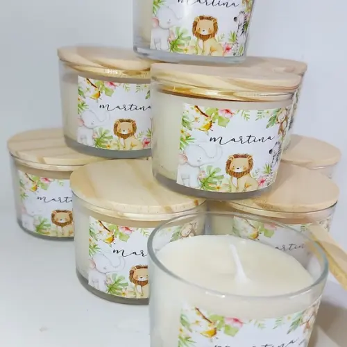 Vela Aromática Safari Maternidade Aniversário