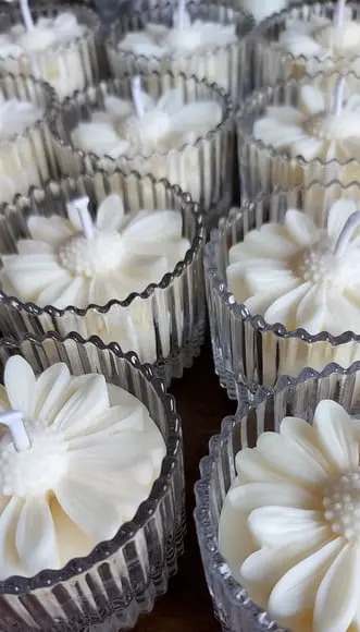 Vela Aromática na Bomboniere Casamento Personalizada