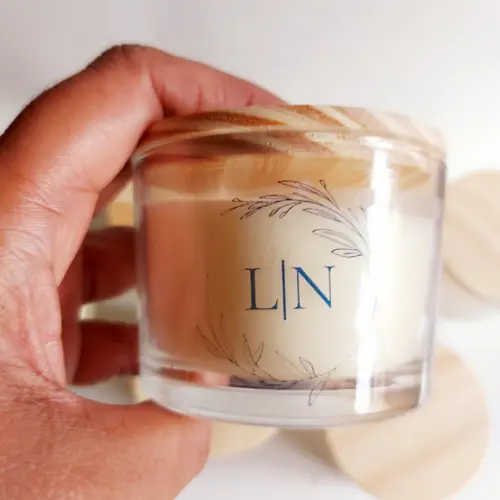 Vela Aromática Personalizada Casamento 120g