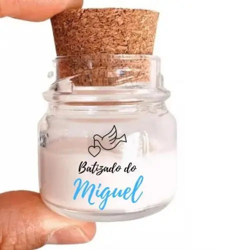 Lembrancinha Mini Vela Perfumada Batizado 40 Gr