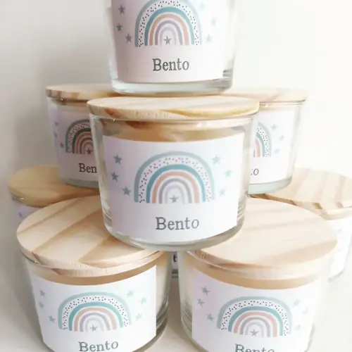Lembrancinha Vela Maternidade Arco Íris 120g