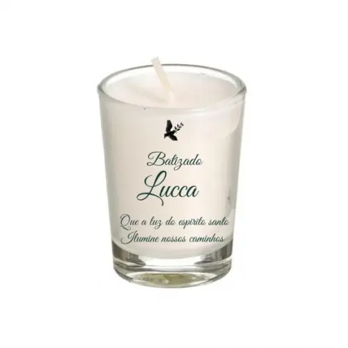 Lembrancinha Vela Perfumada Batizado 70g