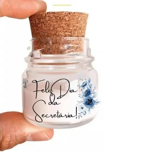 Mini Vela Aromática Personalizada Dia da Secretária