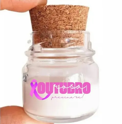 Mini Vela Aromática Outubro Rosa Brinde Corporativo 40 Gr