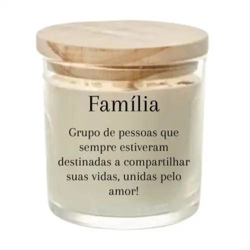 Vela Aromática Lembrancinha Personalizada Família 180g
