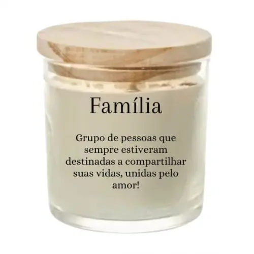 Vela Aromática Lembrancinha Personalizada Família 180g