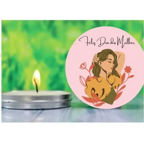 Vela na Lata Personalizada Dia da Mulher