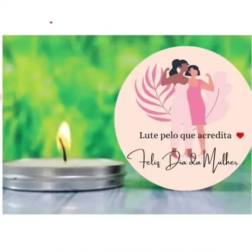 Vela na Lata Personalizada Dia da Mulher