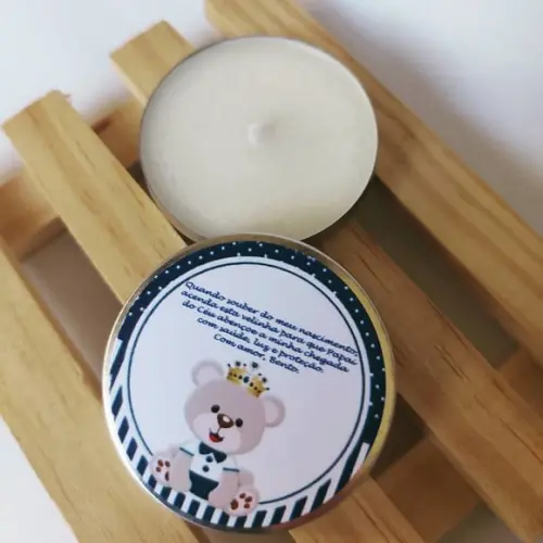 Vela na Lata Personalizada Maternidade