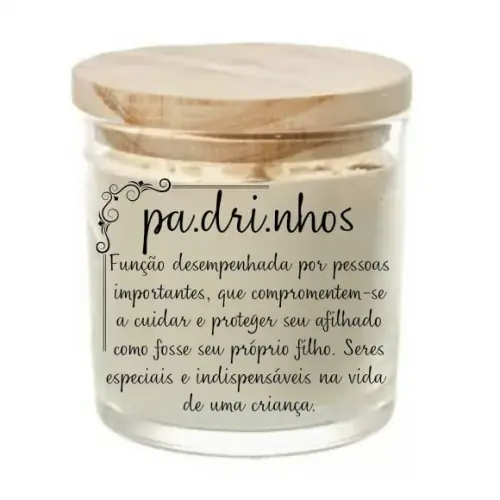 Vela Perfumada Personalizada Padrinhos