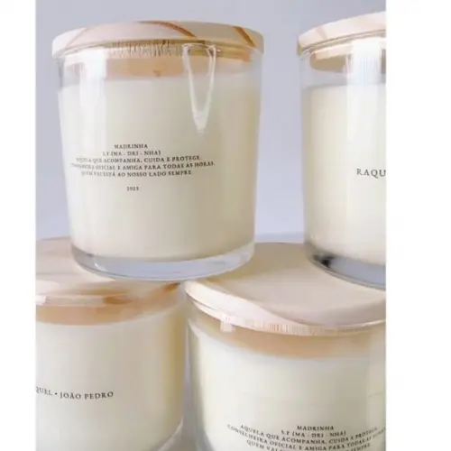 Vela Perfumada Personalizada Padrinhos