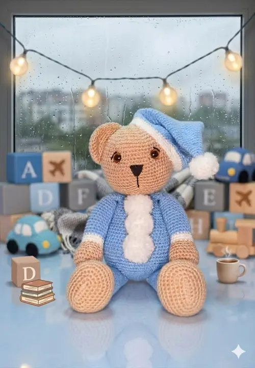 Urso dorminhoco pompom