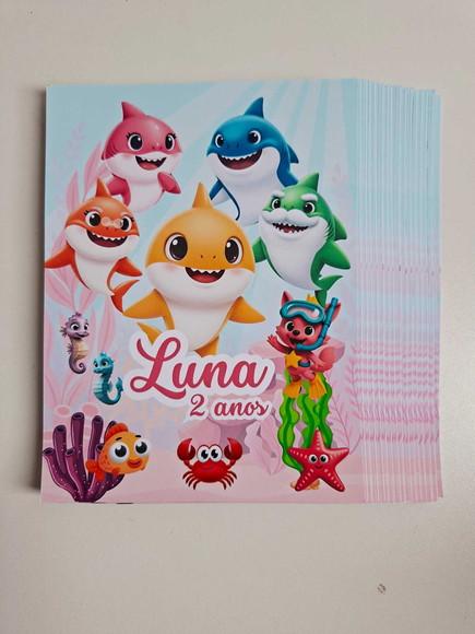 Adesivo para Lousa Mágica 8,5 Personalizado Baby Shark