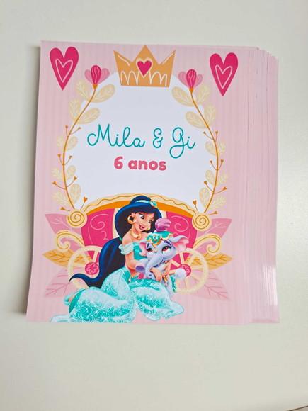 Adesivo para Lousa Mágica 8,5 Personalizado Princesas