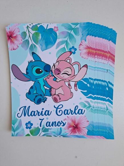 Adesivo para Lousa Mágica 8,5 Personalizado Stitch Angel