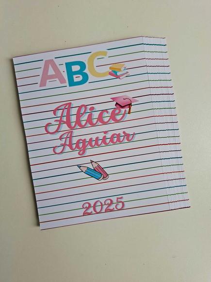 Adesivo para Lousa Mágica Tablet 8,5 Personalizado Abc