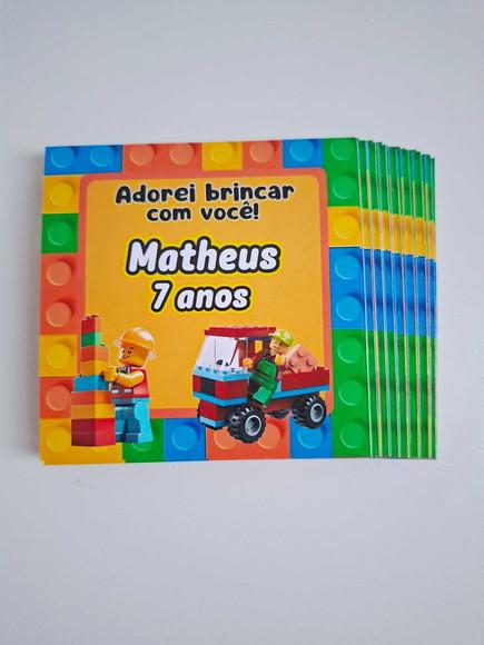 Adesivo para Sacolinha 10x10 Personalizado Lego