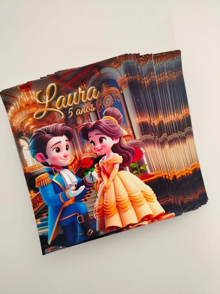 Adesivo Personalizado Lousa Mágica 14x18 Bela e Fera