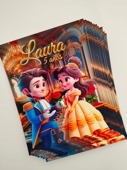 Adesivo Personalizado Lousa Mágica 14x18 Bela e Fera