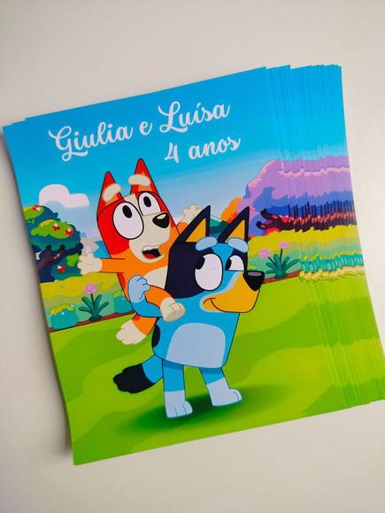 Adesivo Personalizado Lousa Mágica 14x18 Bingo e Bluey