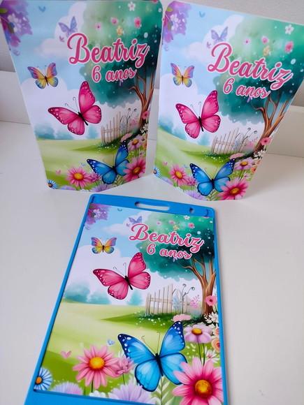 Adesivo Personalizado Lousa Mágica 14x18 Borboleta